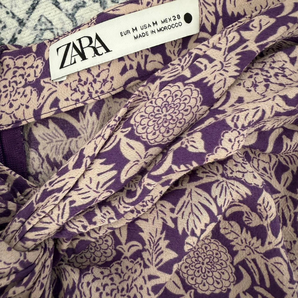 Zara Purple Knotted Midi Skirt - Size M - Picture 4 of 4